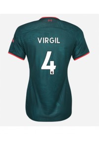 Liverpool Virgil van Dijk #4 Voetbaltruitje 3e tenue Dames 2022-23 Korte Mouw